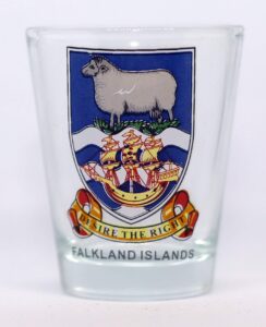 falkland islands coat of arms shot glass