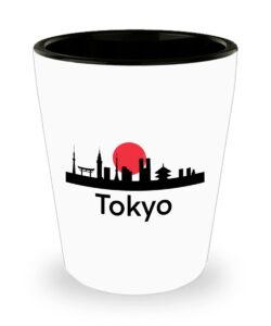tokyo city shot glass - tokyo lover gifts idea