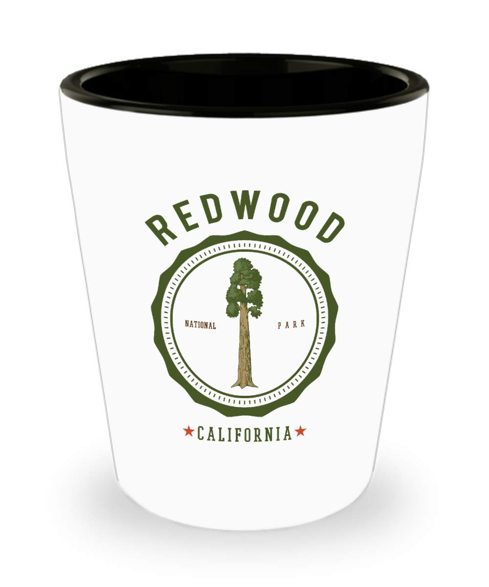 Redwood National Park Shot Glass California Tree Giant Redwoods Gift