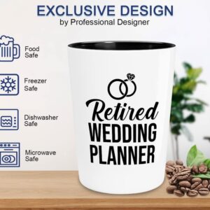 Flairy Land Wedding Planner Shot Glass 1.5oz - Retired Wedding Planner - Wedding Officiant Event Countdown Planning Future Brides Grooms Anniversary