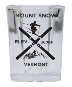 r and r imports mount snow vermont ski snowboard 2 ounce liquor shot glass square base