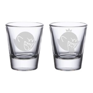 boo/king boo - etched shot glass