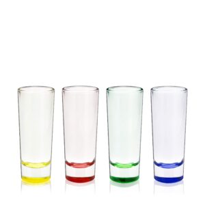 true bartender kit shot glass shooter set of 4, clear