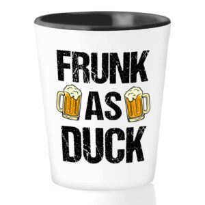 flairy land funny sarcasm shot glass 1.5oz - frunk as duck - funny alcoholics cocktail wine beer jokes silly drinker adult humor laugh gag bestie