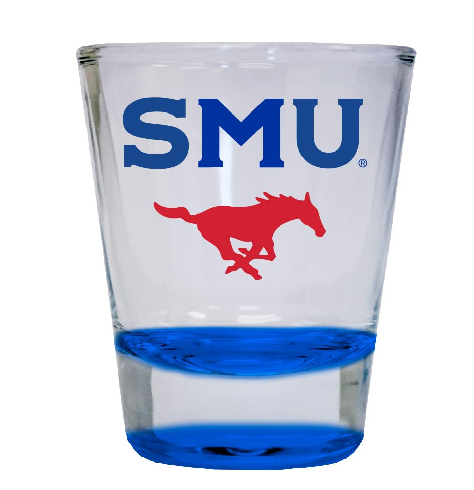 R and R Imports Southern Methodist University 2 ounce Color Shot Glasses Blue Officially Licensed Collegiate Product