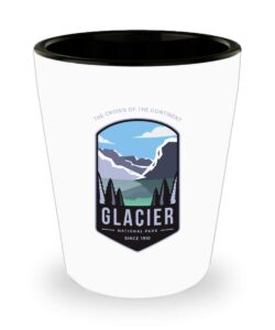glacier national park shot glass