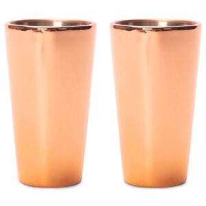 cork pops arctic chill copper-tone 2 ounce freezer gel shot glass set of 2