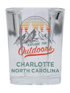 r and r imports charlotte north carolina explore the outdoors souvenir 2 ounce square base liquor shot glass