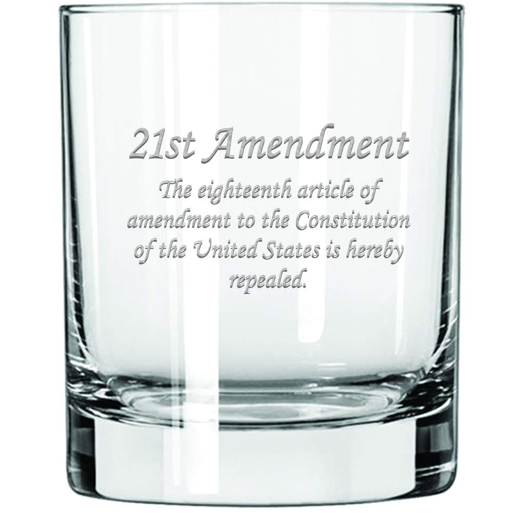 Lucky Shot - 2nd Amendment Whiskey Glass | Novelty Old Fashioned Wine Glasses | American USA Patriotic Scotch Glass | Old Fashioned Wine Glass Gifts | Gift for Him (11 oz)