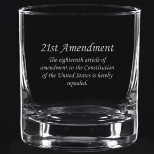 Lucky Shot - 2nd Amendment Whiskey Glass | Novelty Old Fashioned Wine Glasses | American USA Patriotic Scotch Glass | Old Fashioned Wine Glass Gifts | Gift for Him (11 oz)