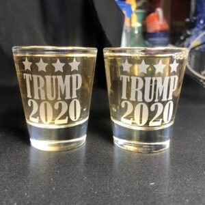 alankathy mugs shot glass donald trump 2020 make america great keep 1.5 oz set of 2
