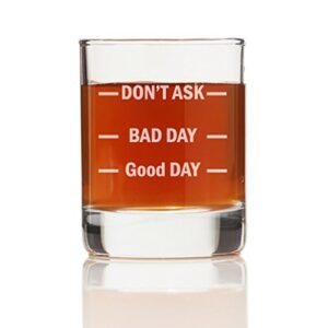 don't ask, bad day, good day shot glass (set of 4)