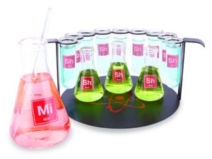 bar drinkware chemistry set - 15 pieces