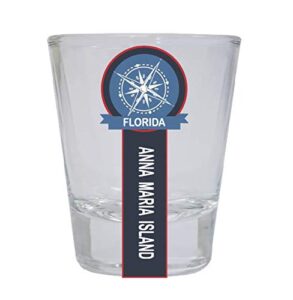 anna maria island florida nautical souvenir round shot glass