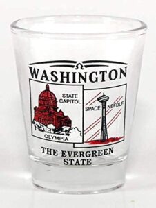 washington state scenery red new shot glass
