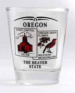 oregon state scenery red new shot glass