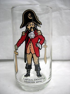 Captain Crook Vintage 1976 Collectors Mc Donalds Glass Promotional