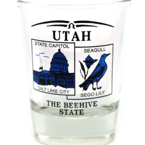 Utah State Scenery Blue New Shot Glass