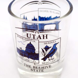 Utah State Scenery Blue New Shot Glass