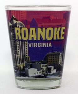 roanoke virginia color photo skyline shot glass