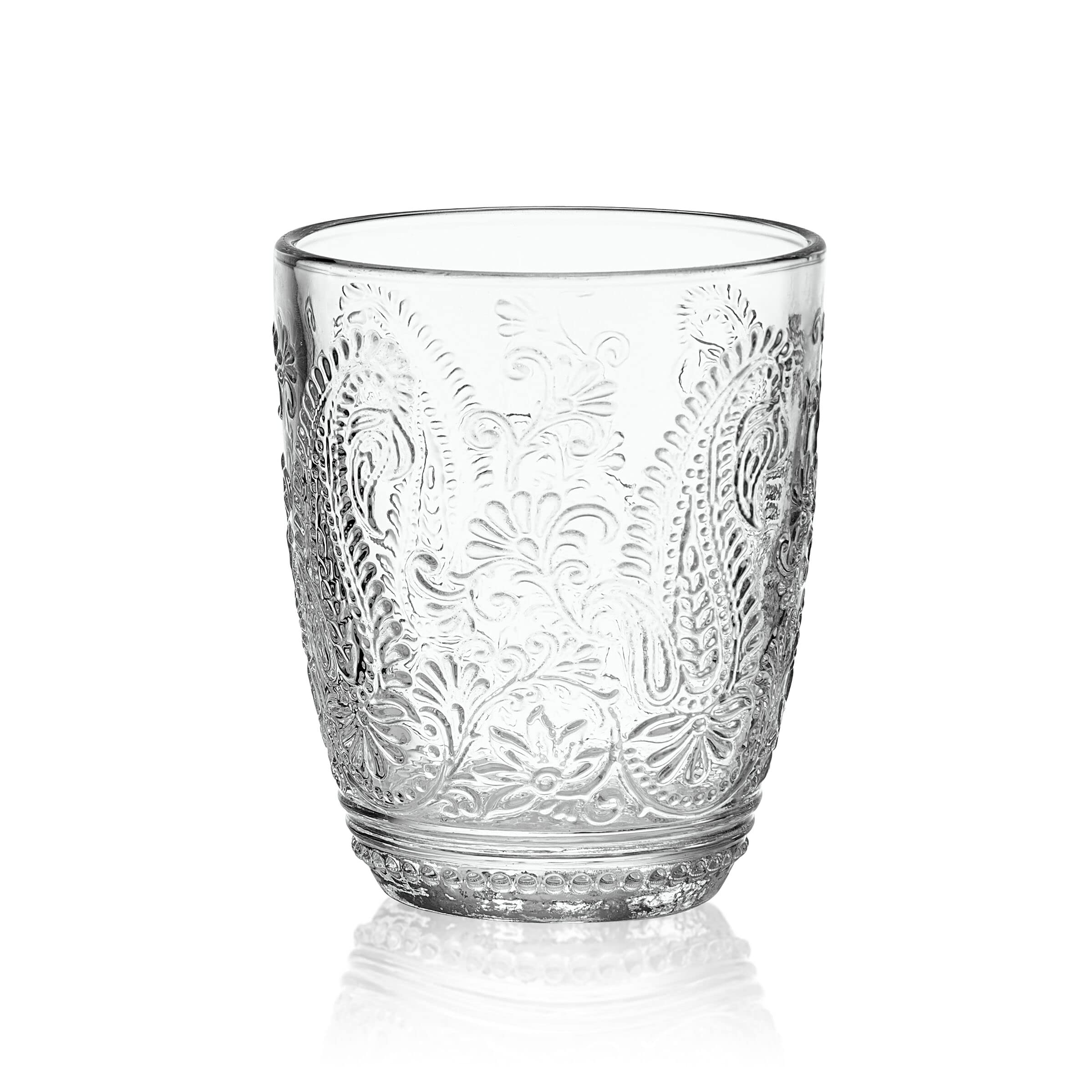 Fitz and Floyd Maddi Rocks Double Old Fashioned, Set of 4, Clear