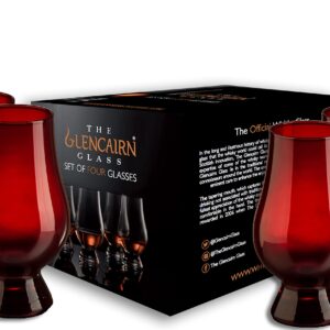 GLENCAIRN RED WHISKY GLASS, SET OF 4 IN 4 PACK GIFT CARTON