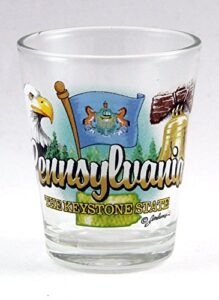 pennsylvania keystone state elements shot glass