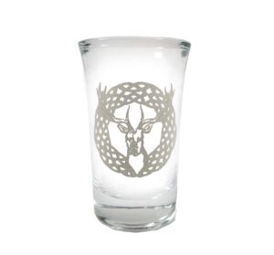 celtic stag shot glass - free personalized engraving
