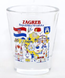 zagreb croatia great croatian cities collection shot glass
