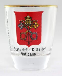 vatican city coat of arms shot glass