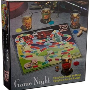 Game Night Tipsyland Drinking Shot Glass Board Set