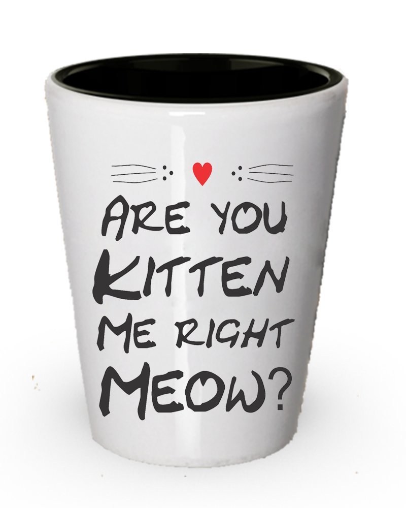 Kitten shot glass - Are you Kitten me right meow?