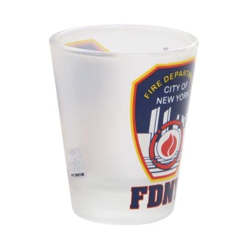 Lunch Money Frosted FDNY Shot Glass City of New York Fire Department Officially Licensed Shot Glass