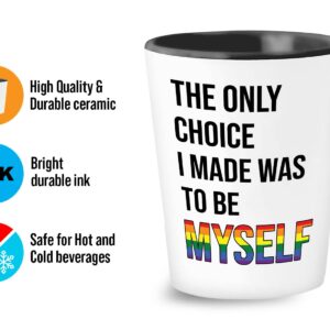 Bubble Hugs LGBTQ Shot Glass 1.5oz - Proud Ally - LGBT LGBTQ Pride Friends Gay Lesbian Human Rights Transgender Gay Pride Proud Ally Rainbow Love Equality