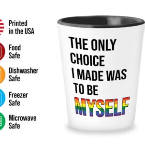 Bubble Hugs LGBTQ Shot Glass 1.5oz - Proud Ally - LGBT LGBTQ Pride Friends Gay Lesbian Human Rights Transgender Gay Pride Proud Ally Rainbow Love Equality