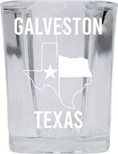 r and r imports galveston texas souvenir laser etched 2 ounce square shot glass texas state flag design