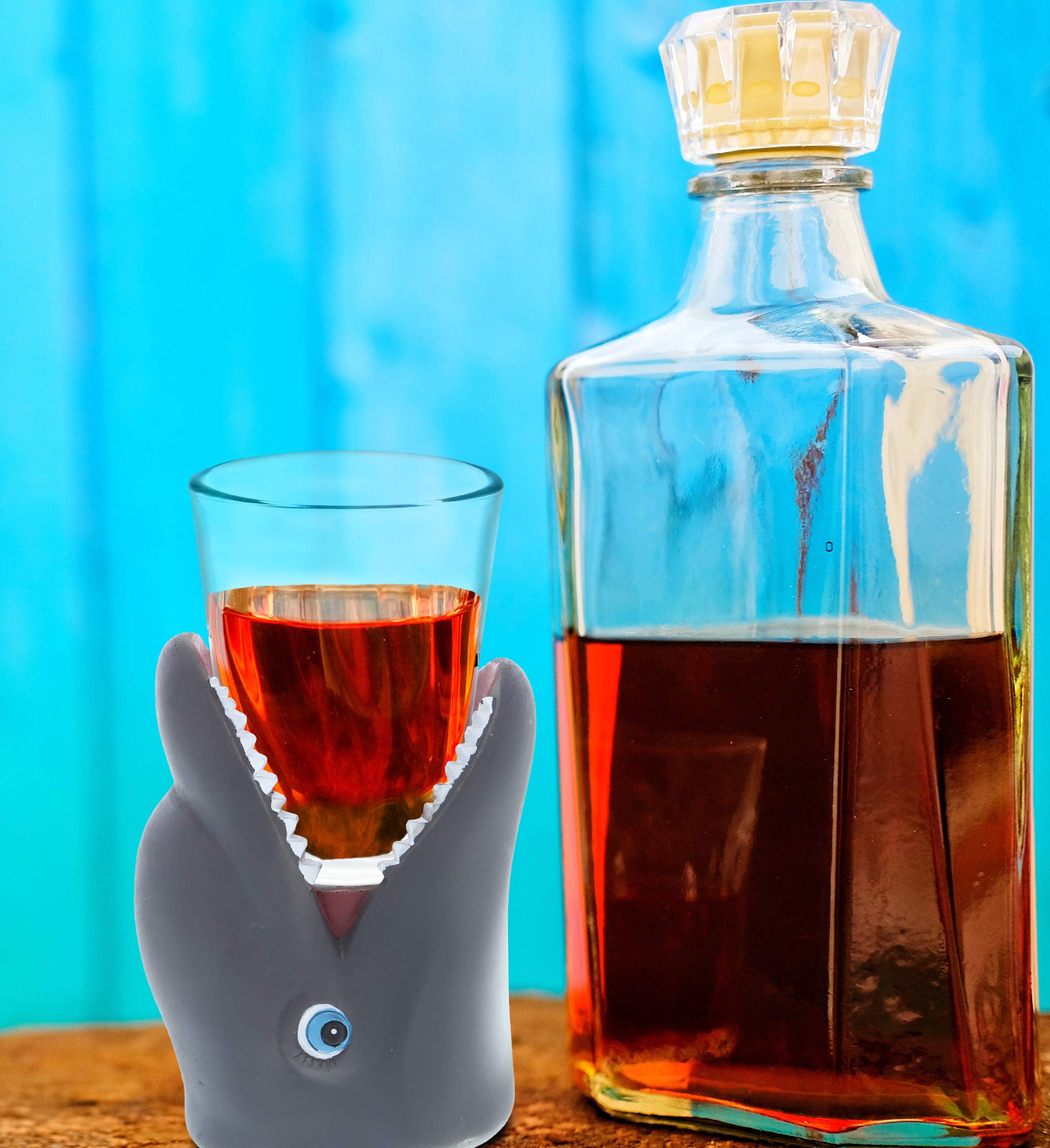 CoTa Global Gray Dolphin Shaped Shot Glass, Cool & Funny Whiskey Tequila & Alcohol Drinking Glass Dolphin For Shots, Dolphin Gift For Men & Women 2.50" x 4" 1.5 Oz