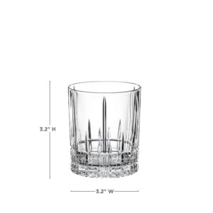 Spiegelau Perfect Serve Single Old Fashioned Glass Set, Set of 4 Lowball Cocktail Glasses, European-Made Lead-Free Crystal, Dishwasher Safe, Professional Quality Cocktail Glass Gift Set, 9.5 oz