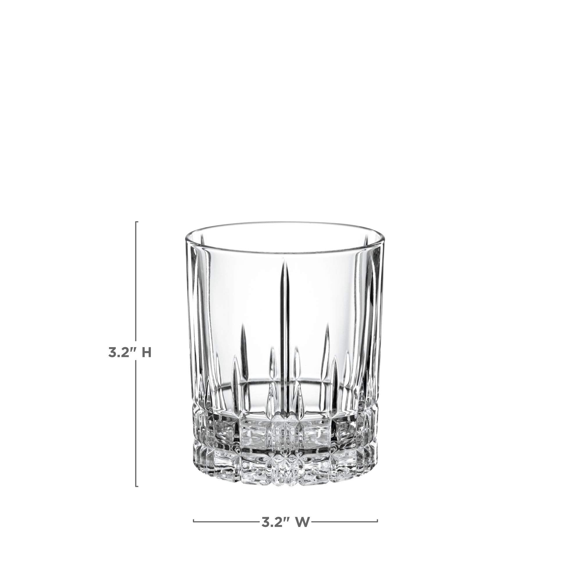 Spiegelau Perfect Serve Single Old Fashioned Glass Set, Set of 4 Lowball Cocktail Glasses, European-Made Lead-Free Crystal, Dishwasher Safe, Professional Quality Cocktail Glass Gift Set, 9.5 oz