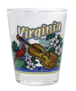 virginia 3 view shot glass