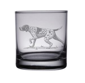 hullspeed designs german shorthaired pointer engraved rocks & whiskey glasses (set of 2)