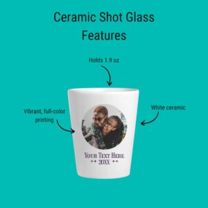 Upload Your Photo Custom Shot Glass: Ceramic Shot Glass