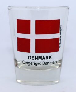 denmark flag shot glass