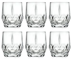 barski tumbler glass - double old fashioned - set of 6 glasses - designed dof tumblers - for whiskey - bourbon - water - beverage - drinking glasses - 11 oz. - glass - made in europe