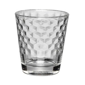 wmf tumbler glasses set of 4聽tumblers with honeycomb structure cocktail long drink glass heat resistant dishwasher safe, glass, transparent, 18 x 18 x 11 cm