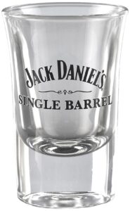 jack daniel's licensed barware single barrel shot glass, 1 oz, clear