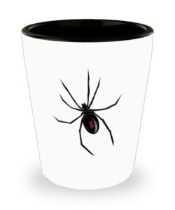 black widow spider shot glass