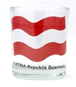 austria flag shot glass