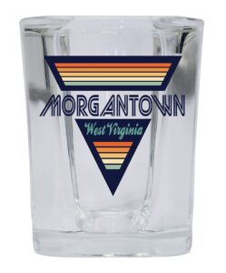 r and r imports morgantown west virginia 2 ounce square base liquor shot glass retro design