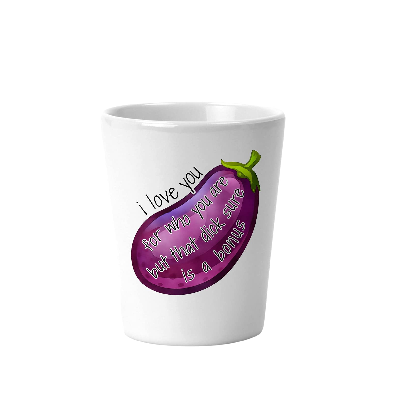 Eggplant Emoji - Funny Shot Glasses for Men - Sexy Husband Gifts from Wife - Boyfriend Birthday Present